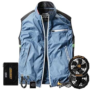 サンエス バッテリー バートル AC1034 エアークラフト 空調服 セット Amazon.co.jp: [バートル] エアークラフトベスト・黒ファン・13V